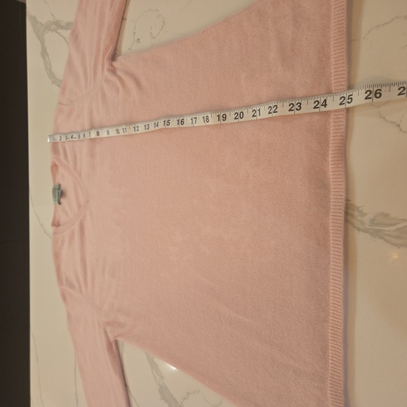 Geneva Womens 100% Cashmere V Neck Long Sleeve Knit Sweater Baby Pink Size Large - Picture 9 of 9